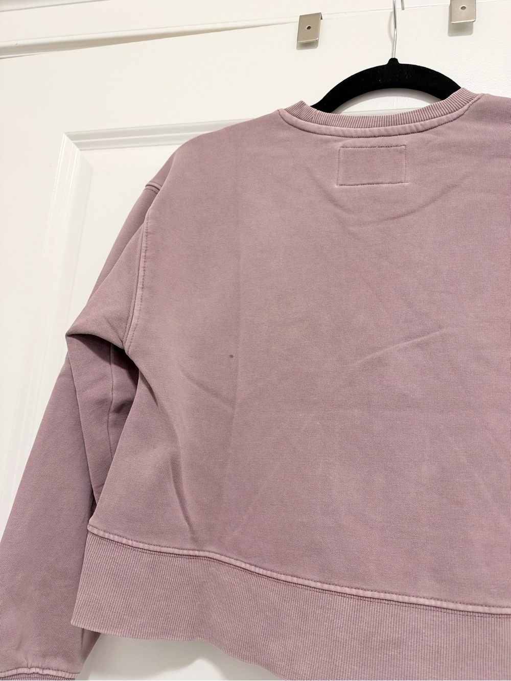 ZARA Plum Washed Effect Text Embossed Cropped Sweatshirt 9-10 Years Girls - Picture 6 of 7